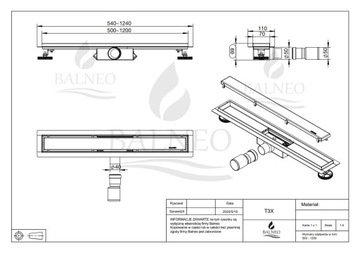 Трап Balneo W-Drain 70 см