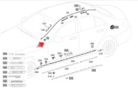 фото thumb №1, Кліпса кліпса накладки даховий mercedes c w205 mercedes оригінальний номер a2059910098