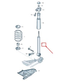 Skoda octavia 5e mk3 задний shock абсорбер 5q0513049ff Цена, фото thumb