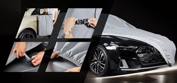 Pokrowiec na Samochód Coupe S1 380-405 Auto Plandeka Exclusive MIĘKKI Pasy