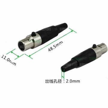 6-контактный гнездовой разъем mini XLR