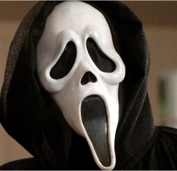 BM5 SCREAM SCREAM МАСКА БЕЛАЯ С КАПЮШОНОМ для ХЭЛЛОУИНА