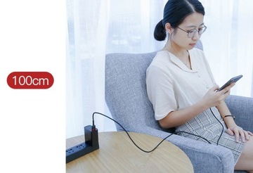 Кабель для зарядки телефона Micro USB Quick Charge 3.0, усиленный, короткий 1 м