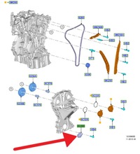 фото thumb №1, Натягувач розподільний вал 1.0 eb ford fiesta puma focus 18- 2207964 _ h6bg-6l266-aa