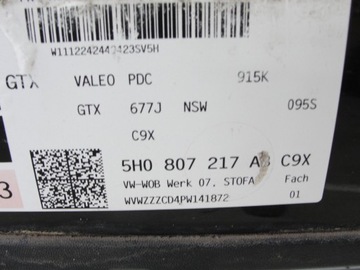 фото thumb №13, Бампер перед vw golf viii gti gtd r-line pod pdc 5h0807217ab