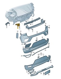 фото thumb №1, Напрямна напрямна бампера vw t-roc tp