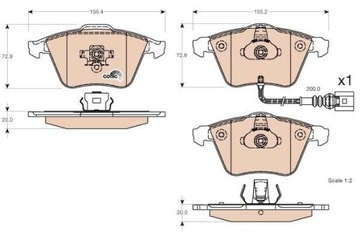 фото thumb №11, Гальмівні колодки гальмо. vw passat 05- з датчик.