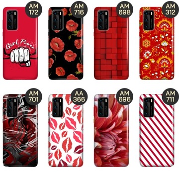 ЧЕХОЛ ДЛЯ HUAWEI P40 RED HEARTS ROSES PATTERNS КОРПУС КОРПУС