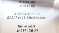 фото thumb №9, Nowa жгут audi a8 4pdc master slave 3 защиты cz. температуры 4h0971095af