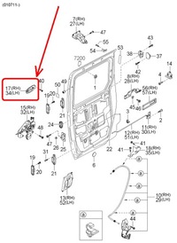 фото thumb №5, Ручка зовнішня двері зсувних лівих 2001-2005