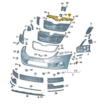 фото thumb №1, Накладка решітка бампера капота skoda octavia iii 5e0853343 оригінал