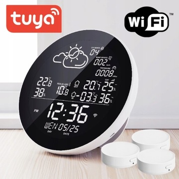 WIFI TUYA SMART метеостанция 3x датчик