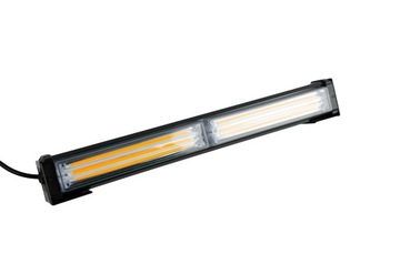 BELKA OSTRZEGAWCZA JEDNOSTRONNA POMARAŃCZOWA KOGUT STROBO LED 30CM 12V 24V