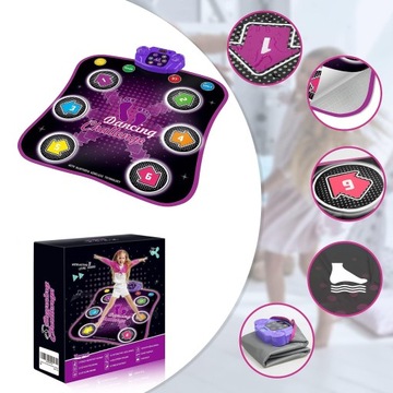 MATA DO TAŃCA MUZYCZNEGO Z WYŚWIETLACZEM LED, ELEKTRONICZNA MATA DO TAŃCA