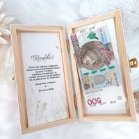 БЕЛАЯ коробочка для денег * ДЕНЬ РОЖДЕНИЯ УФ печать