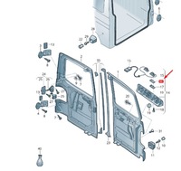 фото thumb №7, Vw transporter vi t6 rear licence plate light gasket 7h0827634