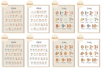 Plakat obrazek z TABLICZKĄ MNOŻENIA dla dzieci Montessori A4 21x30 cm