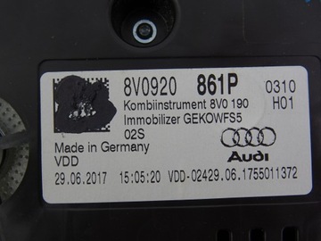 фото thumb №8, Audi a3 8v рестайлинг спидометр манометр разъём жгут 8v0920861p