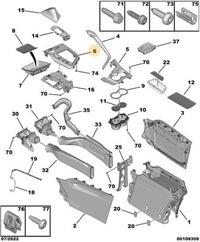 фото thumb №7, Peugeot 3008 5008 dekor накладка туннель средний новый оригинал