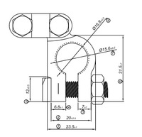 фото thumb №5, Клема do акумулятор посилена mosiężna супорт -