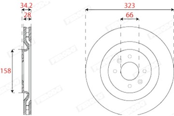 фото thumb №2, Диски тормозные 2szt. перед ds ds 3 citroen ds3 peugeot 208 i 1.2