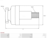 As-pl sd5049s сцепление односторонний, стартер Оригинал, фото thumb