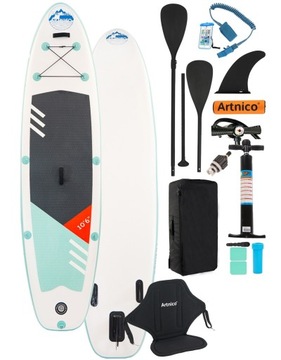 SUP BOARD Надувная доска для плавания 320 см КОМПЛЕКТ 11 в 1 Весла + Насос + Набор