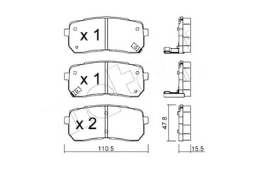 фото thumb №1, Metelli тормозные колодки тормозные kia carnival 06- зад