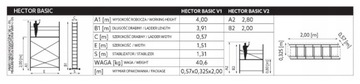 Мобильные алюминиевые леса Drabest HECTOR BASIC