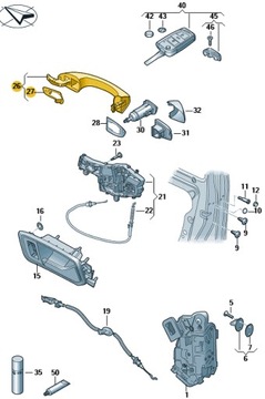 фото thumb №1, Ручка наружная дверь правая vw tiguan оригинал