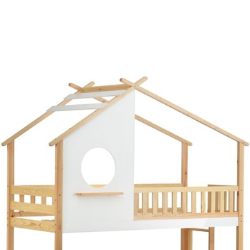 Łóżeczko domek Łóżko piętrowe 90x200 w drabina