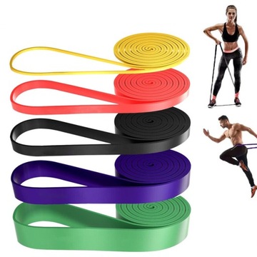 НАБОР ИЗ 5 лент POWER BAND EXERCISE RESISTANCE, прочная резина, фитнес-лента, 5 шт.