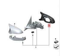 фото thumb №4, New bmw 3 f30 передняя часть left door mirror support кольцо m 51168059555 original