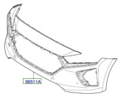 фото thumb №1, Hyundai ioniq 2016-2019 бампер перед
