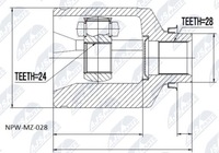фото thumb №2, Npw-mz-028 nty шарнир внутренний mazda 3 bk /mtm/