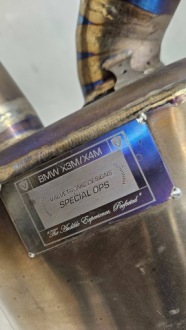 фото thumb №13, Вихлоп гасник титановий bmw x3m x4m f98 f97 valvetronic designs special