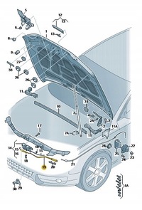 фото thumb №3, Новая оригинальная трос тяга капота оригинальный номер 8t1823531c