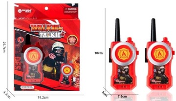 WALKIE TALKIE KRÓTKOFALÓWKA MAŁY STRAŻAK ZESTAW 2x