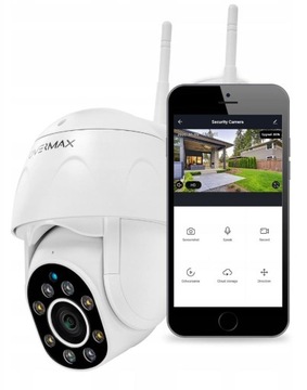 НАРУЖНАЯ ВРАЩАЮЩАЯСЯ КАМЕРА IP WiFi CAMSPOT 4.9 FULL HD МОНИТОРИНГ RJ-45 IR