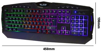 КОМПЛЕКТ ИГРОВОЙ МЫШИ СО СВЕТОДИОДНОЙ КЛАВИАТУРОЙ ИГРОВОЙ КОВРИК