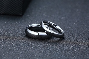 SREBRNA GŁADKA OBRĄCZKA SYGNET PIERŚCIEŃ PIERŚCIONEK WOLFRAM 6MM R20