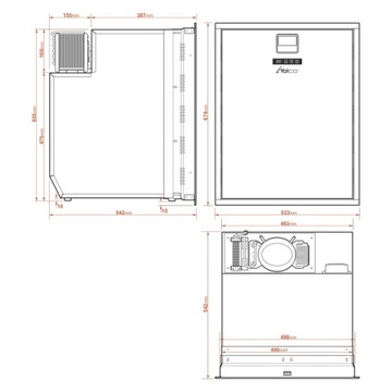 Yolco QL90 BLACK встраиваемый компрессорный холодильник