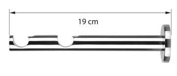 KARNISZ PODWÓJNY 260 CM 19+19 MM PREMIUM CHROM POŁYSK WYBÓR ZAKOŃCZEŃ RENA