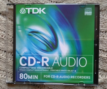 TDK CD-R Музыкальный CD-R Аудио для печати 1шт ЗЕЛЕНЫЙ