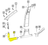 фото thumb №1, Молдинг порог jeep cherokee 1ud18ps4ad