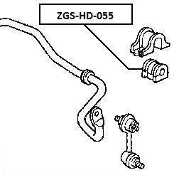 фото thumb №2, Резиновая накладка стабилизатора перед honda odyssey 03-08