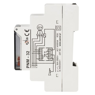 ZAMEL PRZEKAŹNIK KONTROLI NAPIĘCIA LCD 3F PNM-32