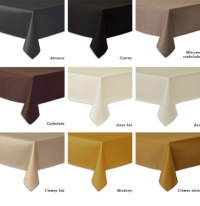 СКАТЕРТЬ СТОЙКАЯ К ПЯТЯНИЯМ 150X160 БЕЛАЯ ЭКРУ EKRI COLORS