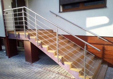 Balustrada nierdzewna, balkonowa, schodowa, barierka 5 x Ø12 mm długość 1 m