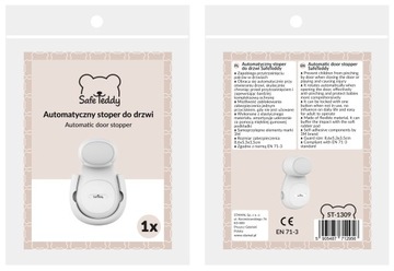 Stoper odbojnik klin automatyczny zabezpieczenie blokada do drzwi SafeTeddy